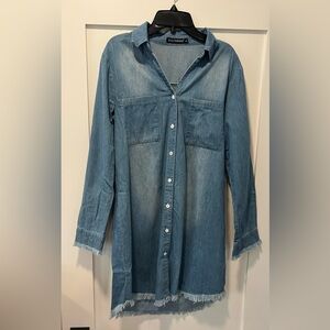 Zilcremo distressed denim dress